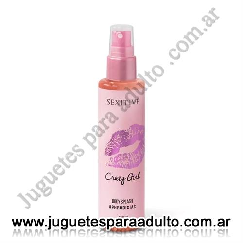 Aceites y lubricantes, Lubricantes sexitive, Body Splash Crazy Girl 100ml